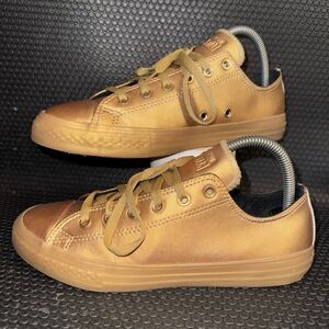 Converse All Star Chuck Taylor OX Leather Metallic Gold Sneakers Shoes Men’s 5.5